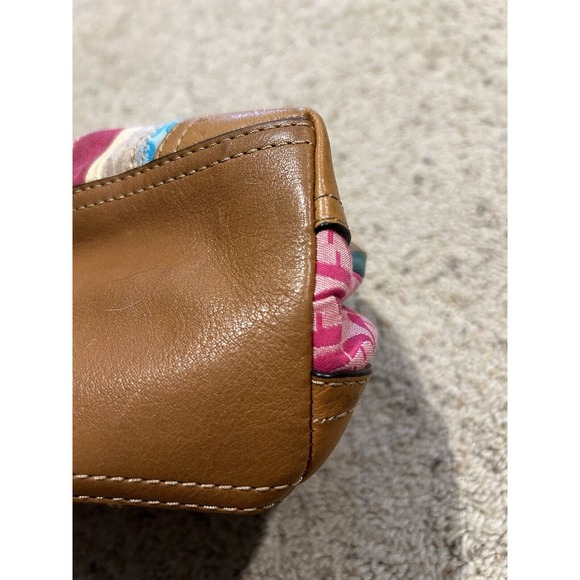 FOSSIL HANDBAG Signature Jacquard & Leather Purse Hand Bag Stripe C24 - Picture 11 of 16